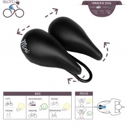 SellOttO Mini CONDOR Women - New soft Gel saddle | anti vulvodynia vaginitis | electric bicycle and others