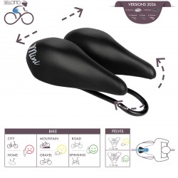 SellOttO Mini Gel CORSA Donna - Innovativa sella corta comoda | salva Genitali e Pavimento Pelvico| bicicletta Strada ed altre