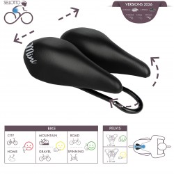 SellOttO Mini CORSA Men - New short comfortable Gel saddle | saves Prostate and Hemorrhoids | Racing bike and others